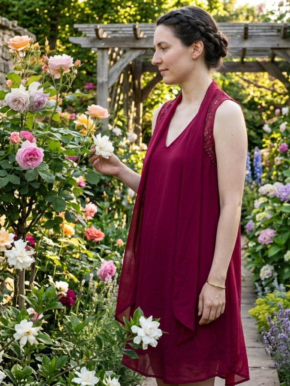Dillard's Red Lace Dress
